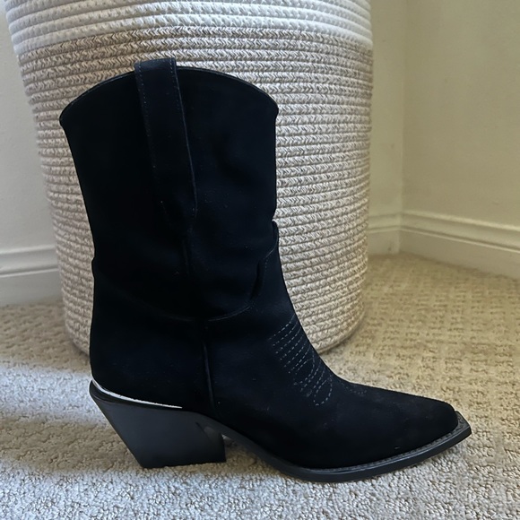 ANINE BING Black Mid Tania Boots size 7 - Picture 5 of 8
